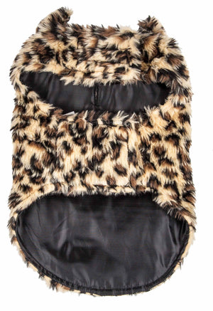 Pet Life  Luxe 'Poocheetah' Ravishing Designer Spotted Cheetah Patterned Mink Fur Dog Coat Jacket - Pet Totality