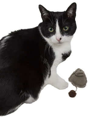 Pet Life Pompom Kitty Mouse Plush Catnip Cat Toy - Pet Totality