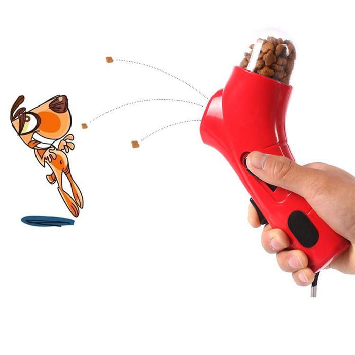 Pet Life Press N' Fetch Pet Dog Cat Interactive Treat Launcher Toy