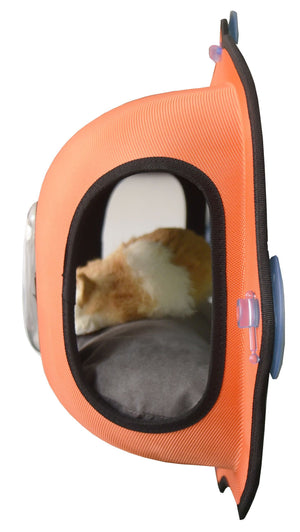 Pet Life  'Purr-view' See-through Suction Cup Kitty Cat Lounger and Bed - Pet Totality