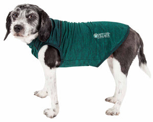 Pet Life ® Active 'Aero-Pawlse' Heathered Quick-Dry And 4-Way Stretch-Performance Dog Tank Top T-Shirt - Pet Totality