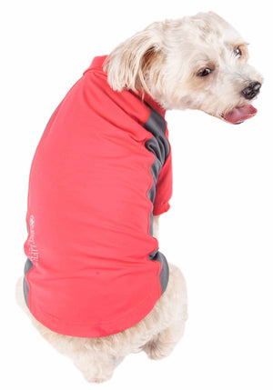 Pet Life ® Active 'Barko Pawlo' Relax-Stretch Wick-Proof Performance Dog Polo T-Shirt - Pet Totality
