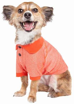Pet Life ® Active 'Fur-Flexed' Relax-Stretch Wick-Proof Performance Dog Polo T-Shirt - Pet Totality