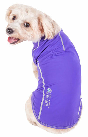 Pet Life ® Active 'Racerbark' 4-Way Stretch Performance Active Dog Tank Top T-Shirt - Pet Totality