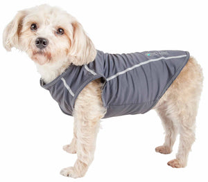 Pet Life ® Active 'Racerbark' 4-Way Stretch Performance Active Dog Tank Top T-Shirt - Pet Totality