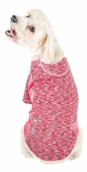 Pet Life ® Active 'Warf Speed' Heathered Ultra-Stretch Sporty Performance Dog T-Shirt - Pet Totality