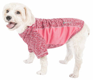 Pet Life ® Active 'Warf Speed' Heathered Ultra-Stretch Sporty Performance Dog T-Shirt - Pet Totality