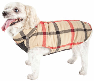 Pet Life ® 'Allegiance' Classical Plaided Insulated Dog Coat Jacket - Pet Totality