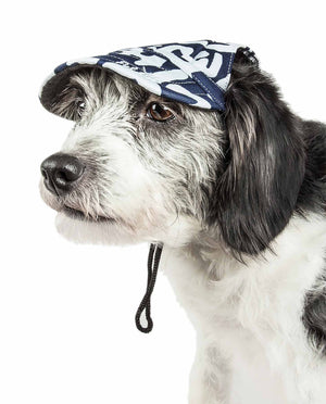 Pet Life ® 'Bone Cappa' Graffiti Sculptured Uv Protectant Adjustable Fashion Dog Hat Cap - Pet Totality