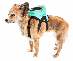 Pet Life ® 'Dumbone' Dual-Pocketed Compartmental Animated Dog Harness Backpack - Pet Totality