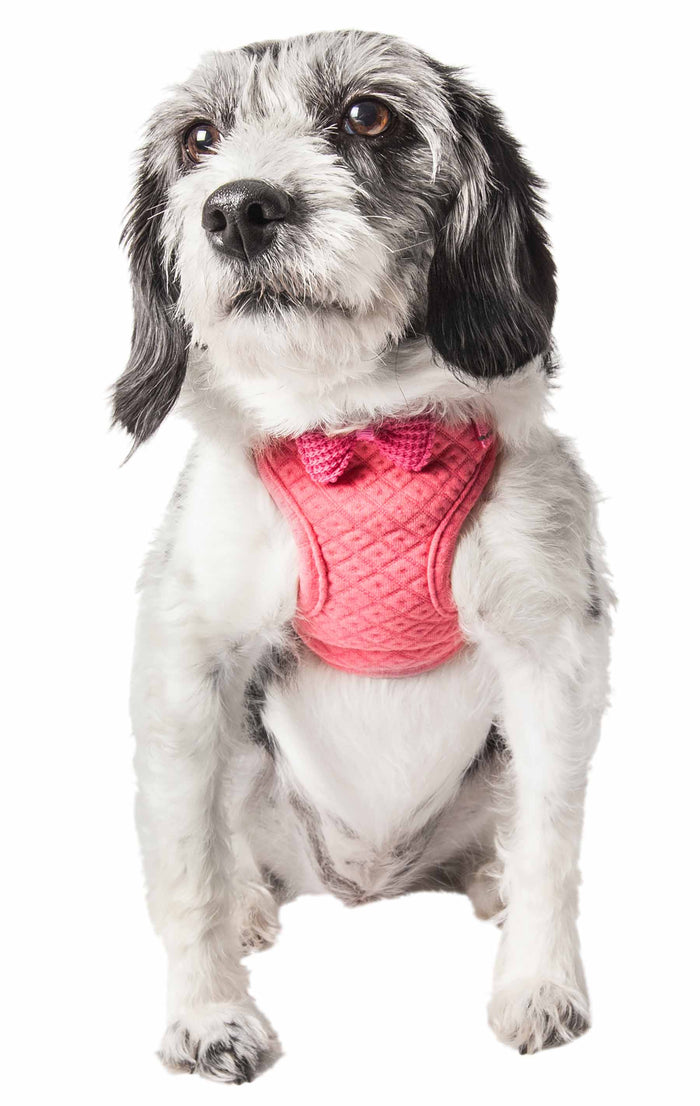 Pet Life ® 'Flam-Bowyant' Mesh Reversible And Breathable Adjustable Dog Harness W/ Designer Bowtie