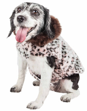 Pet Life ® Luxe 'Furracious' Cheetah Patterned Mink Dog Coat Jacket - Pet Totality