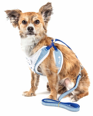 Pet Life ® Luxe 'Spawling' 2-In-1 Mesh Reversed Adjustable Dog Harness-Leash W/ Fashion Bowtie - Pet Totality