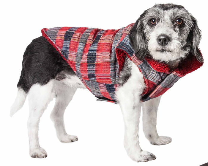 Pet Life ® 'Scotty' Tartan Classical Plaided Insulated Dog Coat Jacket