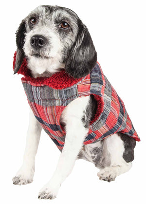 Pet Life ® 'Scotty' Tartan Classical Plaided Insulated Dog Coat Jacket - Pet Totality