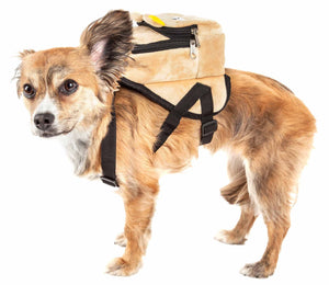 Pet Life ® 'Teddy Tails' Dual-Pocketed Compartmental Animated Dog Harness Backpack - Pet Totality