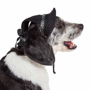 Pet Life  'Sea Spot Sun' Uv Protectant Adjustable Fashion Mesh Brimmed Dog Hat Cap - Pet Totality