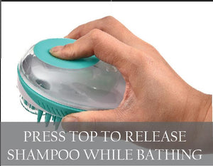 Pet Life  'Swasher' Shampoo Dispensing Massage and Bathing Brush - Pet Totality