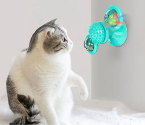 Pet Life  'Windmill' Rotating Suction Cup Spinning Cat Toy - Pet Totality