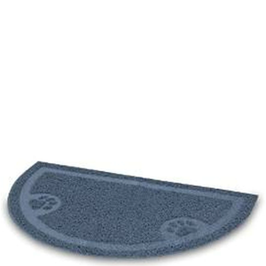 Petmate Litter Catcher Mat 1/2 Circle Ice Blue 23.5X14 - Pet Totality