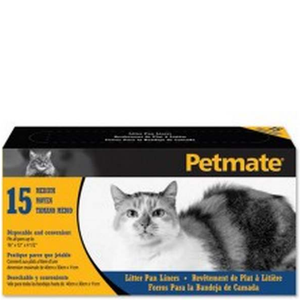 Petmate Litter Pan Liners 15Ct Medium - Pet Totality