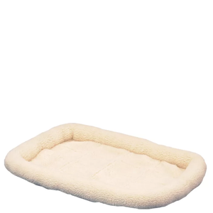 Petmate Sheepskin Bolster Kennel Mat White Large - Pet Totality