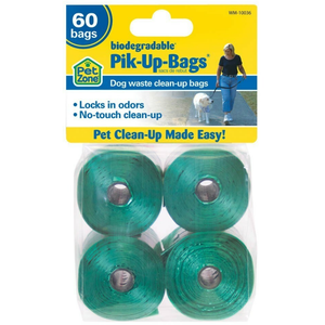 Petzone Waste Management Biodegradable Pik-Up Bags 60Pc - Pet Totality