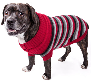 Polo-Casual Lounge Cable Knit Designer Turtle Neck Dog Sweater - Pet Totality