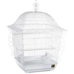 Prevue Pet Products Jumbo Scrollwork Cage White 18X18 - Pet Totality