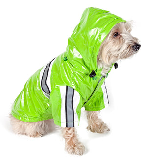 Reflecta-Glow Reflective Waterproof Adjustable Pvc Pet Raincoat - Pet Totality