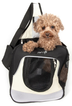 Single Strap Over-The-Shoulder Navigation Hands Free Backpack and Front pack Pet Carrier - Pet Totality
