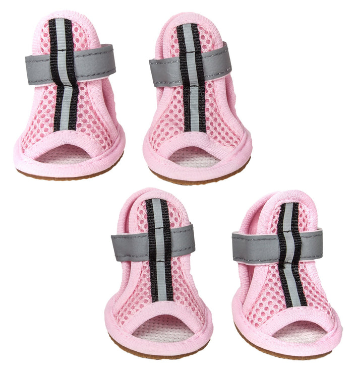 Sporty-Supportive Mesh Pet Sandals Shoes - Set Of 4