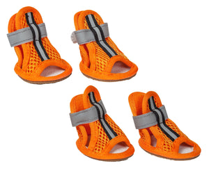 Sporty-Supportive Mesh Pet Sandals Shoes - Set Of 4 - Pet Totality