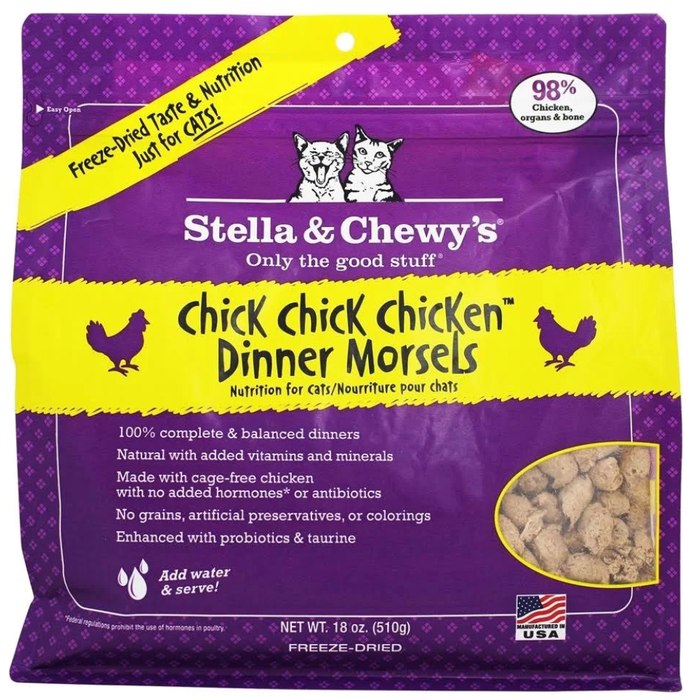 Stella & Chewys Cat Freeze Dried Chick Chick Chicken Dinner 18 Oz.