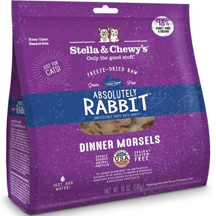 Stella & Chewys Cat Freeze-Dried Dinner Rabbit 18Oz
