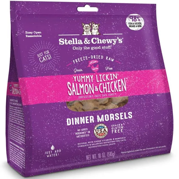 Stella & Chewy'S Cat Freeze-Dried Dinner Yummy Salmon & Chicken 18Oz