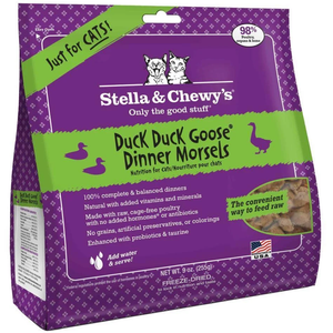 Stella & Chewys Cat Freeze Dried Duck Duck Goose Dinner 9 Oz. - Pet Totality