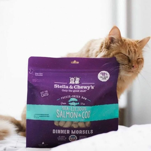 Stella & Chewys Cat Freeze Dried Sea-Licious Salmon & Cod Dinner 3.5 Oz. - Pet Totality