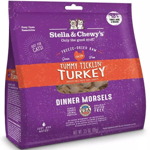 Stella & Chewys Cat Freeze Dried Tummy Ticklin' Turkey Dinner 3.5 Oz. - Pet Totality