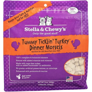 Stella & Chewys Cat Freeze Dried Tummy Ticklin' Turkey Dinner  9 Oz. - Pet Totality
