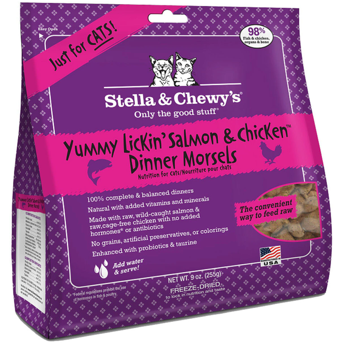 Stella & Chewys Cat Freeze Dried Yummy Lickin' Salmon & Chicken Dinner 9 Oz.