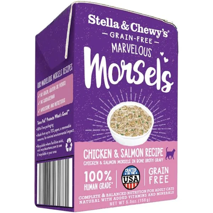 Stella & Chewys Cat Marvelous Morsels Chicken & Salmon 5.5Oz