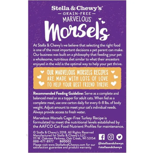 Stella & Chewys Cat Marvelous Morsels Turkey 5.5Oz - Pet Totality