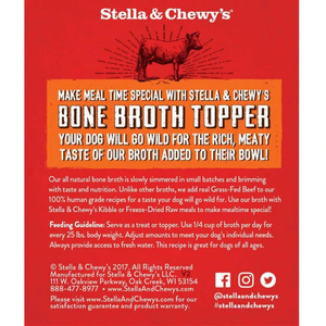 Stella & Chewy'S Dog Broth Topper Grass Fed Beef 11Oz - Pet Totality