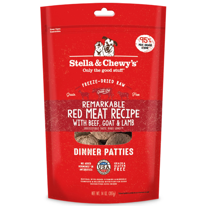 Stella & Chewys Dog Freeze Dried Dinner Red Meat 14 Oz.