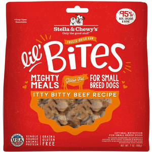 Stella & Chewys Dog Freeze-Dried Lil Bites Itty Bitty Beef 7Oz - Pet Totality