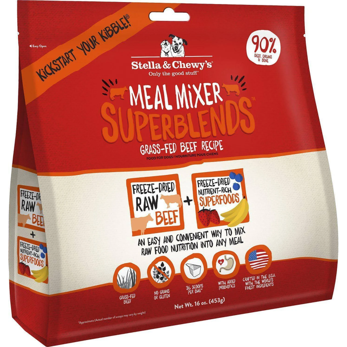 Stella & Chewys Dog  Freeze Dried   Super Blends   Mixer   Beef  16 Oz.