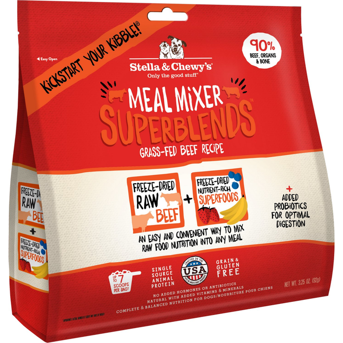 Stella & Chewys Dog  Freeze Dried   Super Blends   Mixer   Beef  3.25 Oz.