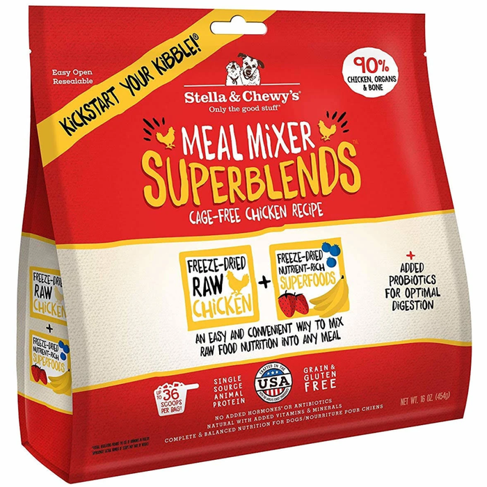 Stella & Chewys Dog  Freeze Dried   Super Blends   Mixer  Chicken 16 Oz.