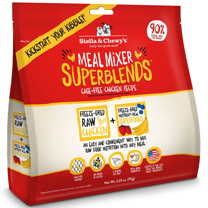 Stella & Chewys Dog  Freeze Dried Super Blends Mixer Chicken 3.25 Oz.